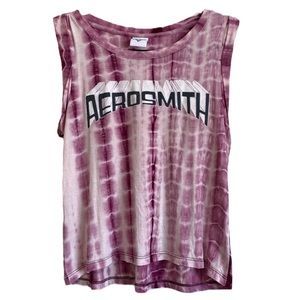 4/$25 Aerosmith Pink Tie-Dye Tank top Size S